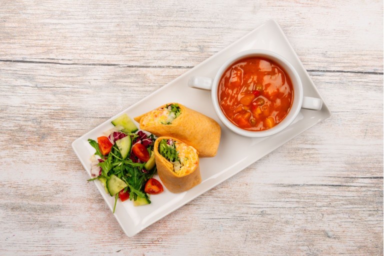 Soup, Salad and Wrap