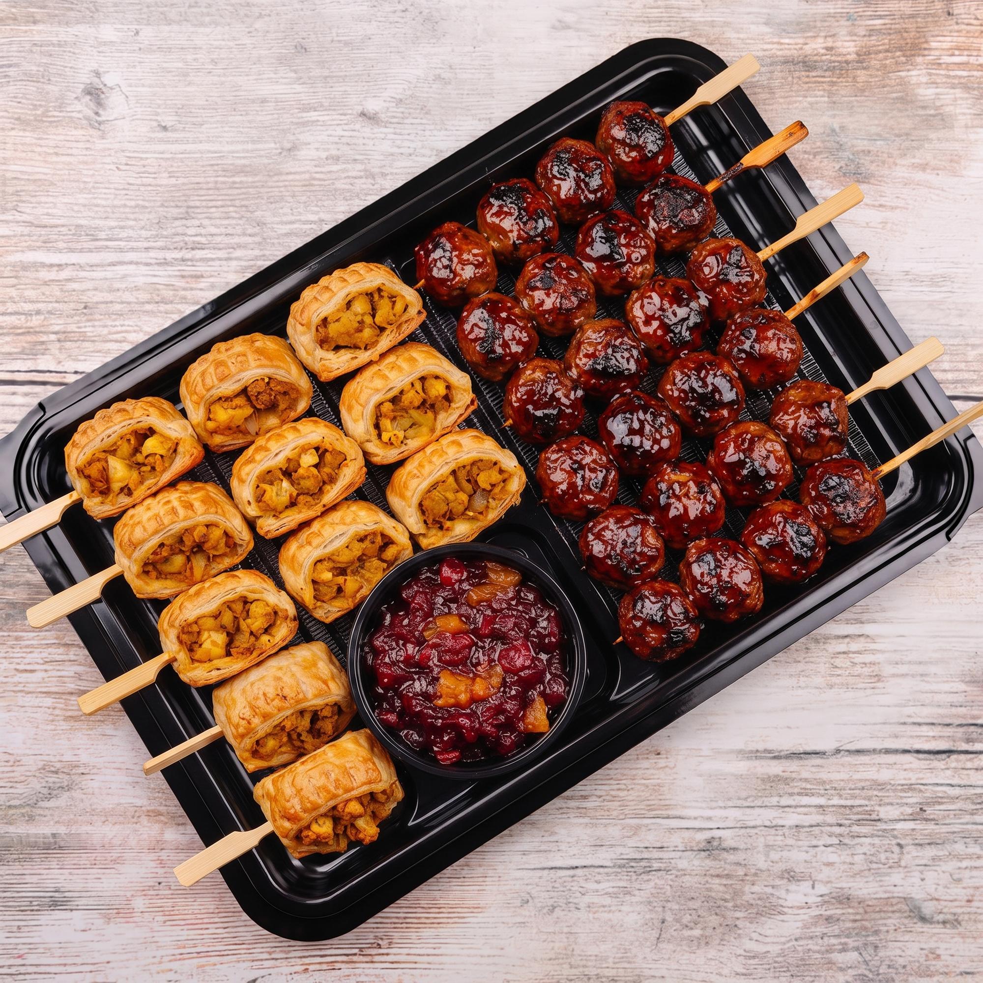 Hot Vegan savouries platter